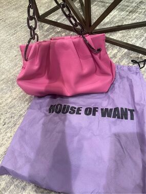 House of Want Pink Chain-Handle Shoulder Bag